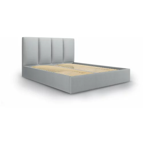 Mazzini Beds svetlo siva zakonska postelja Juniper, 140 x 200 cm