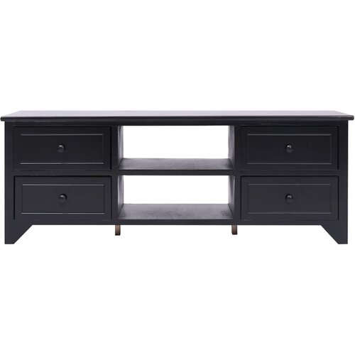 Maison Chic TV omarica - TV enota - Televizijska omarica črna 108x30x40 cm trden les pavlovnije, (21698865) Slike