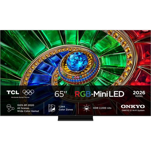 Tcl RM7L 65RM7L TV 165.1 cm (65) 4K Ultra HD Smart TV Wi-Fi Black 2000 cd /m&amp;sup2; Slike