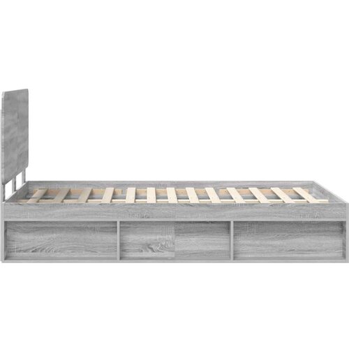  Okvir za krevet s uzglavljem Siva Sonoma 120 x 190 cm Slike