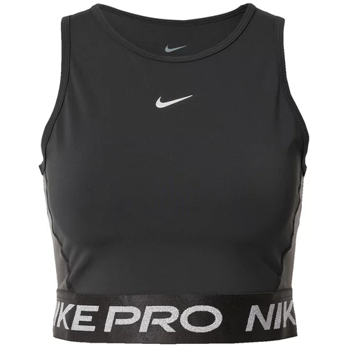 Nike Športni top 'Pro' črna / bela