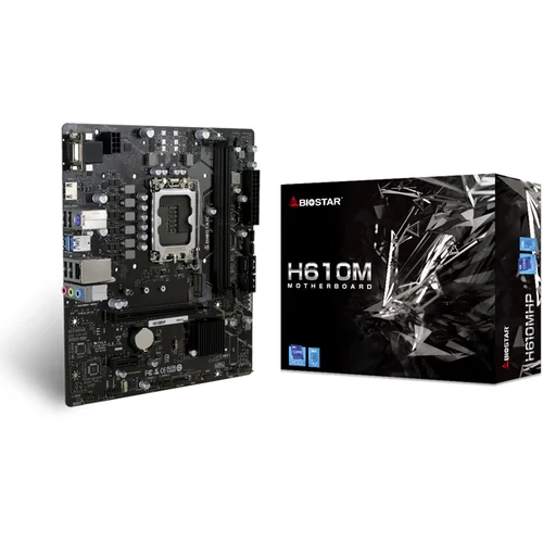 Biostar MB H610MHP, mATX, Soc 1700, DDR4, M.2, GbE LAN, HDMI, VGA