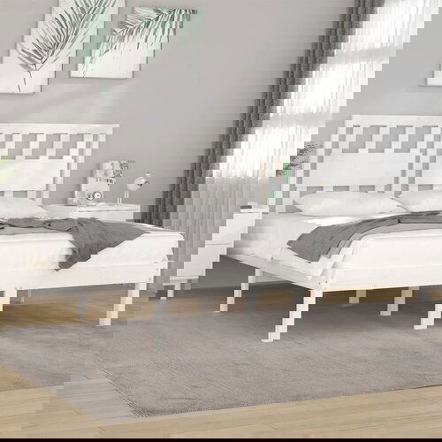 Furnova Posteljni okvir bel iz trdne borovine 120x200 cm, (21937029) Slike