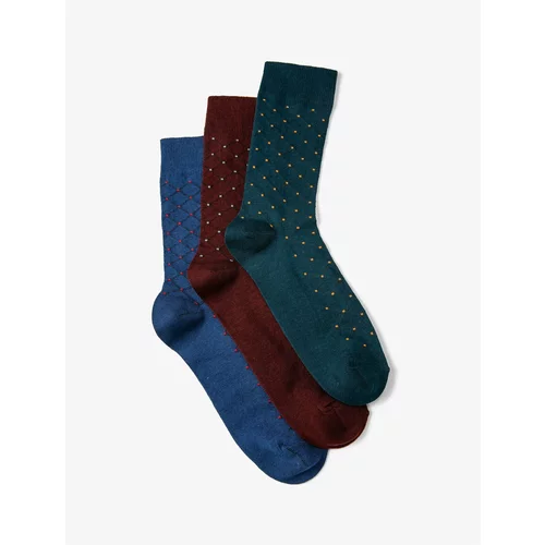 Koton 3-Piece Socks Set Geometric Patterned Multicolored