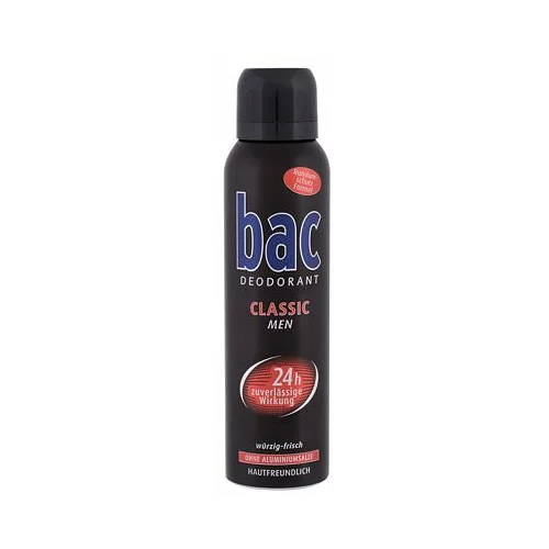 BAC Classic 24h deodorant v spreju brez aluminija 150 ml za moške