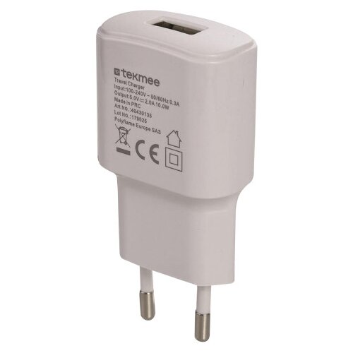 TEKMEE Punjač 2A 1X USB bijeli Slike