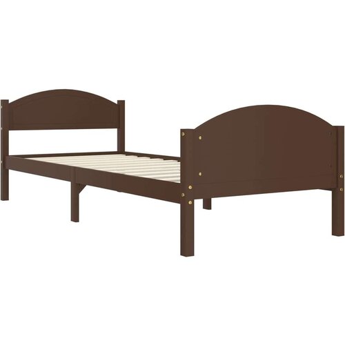 vidaXL Okvir za krevet od masivne borovine tamnosmeđi 100 x 200 cm Cijene