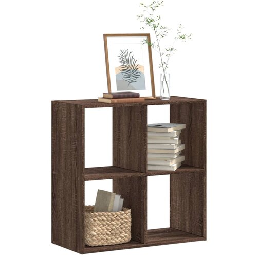  The Living Store Knjižna omara rjavi hrast 68,5x32x68,5 cm inženirski les - Knjižna Omara, (21497181) Cene
