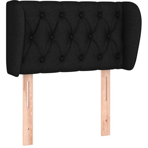 Maison Chic Posteljno vzglavje - Vzglavna omarica - Nočna omarica z ušesi črno 83x23x78/88 cm blago, (21709890) Cene