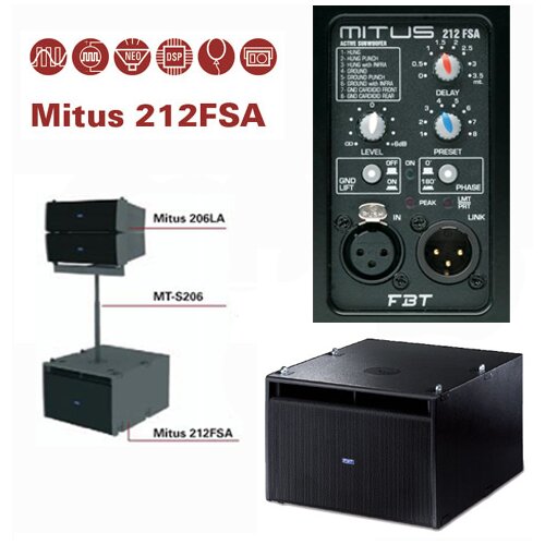 FBT MITUS 212FSA 1200w aktivni sub bas zvučnik Cijene