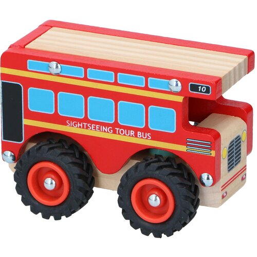Eddy Toys Drveni dječji autobus - BD Vozila 18407-Autobus Slike
