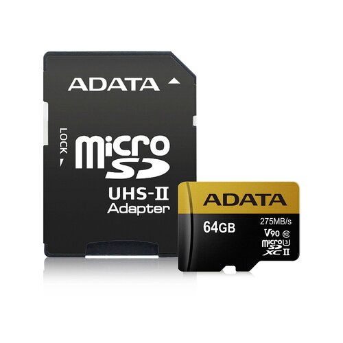 Adata uhs-ii U3 microsdxc 64GB class 10 + adapter AUSDX64GUII3CL10-CA1 memorijska kartica Slike