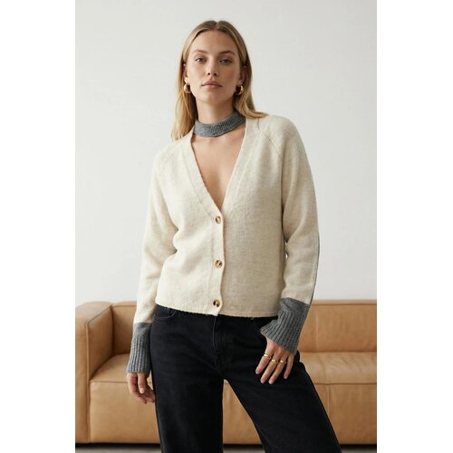 TRENDYOLMILLA Ženski duks Twoaw25Hi00211, kamen / žuta Slike