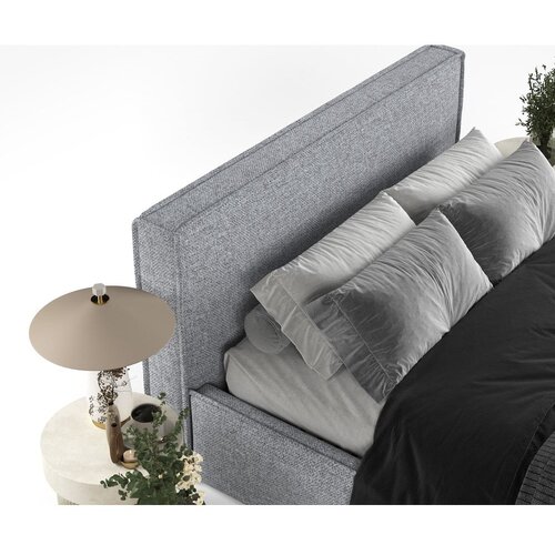 Maison de R&amp;ecirc;ve Siva oblazinjena zakonska postelja s prostorom za shranjevanje z letvenim dnom 180x200 cm Lounge L &amp;ndash; Slike