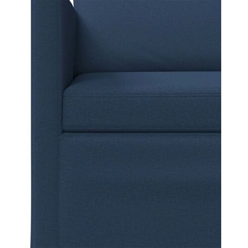  Set sofe 2 pcs Plava Tkanina - Plava 1-sjedalo + 2-sjedalo (120 cm) Slike