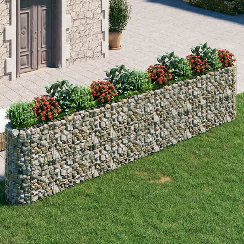vidaXL Visoka greda gabion pocinkano železo 470x50x100 cm Cene