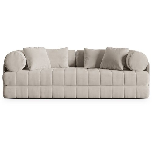 Cosmopolitan Design Bež baršunasti sklopiva sofa 206 cm Kemi – Cijene