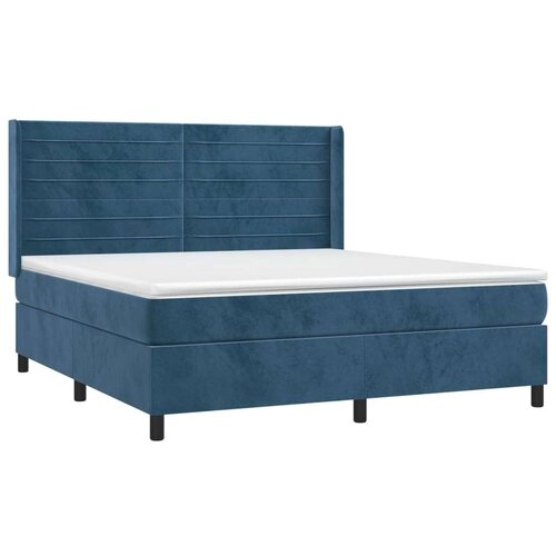  Box spring s madracem LED tamnoplavi 180x200 cm bar&amp;scaron;un Slike