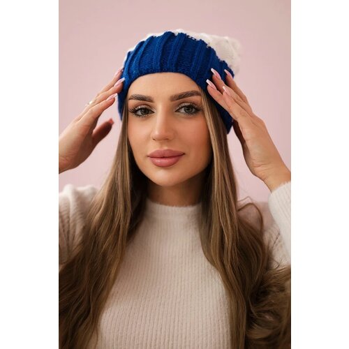  Cap with fleece Milano K203 ecru + cornflower Slike
