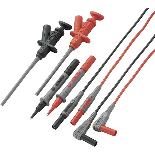 Voltcraft MS-6 varnostni merilni kabel\, komplet [lamelni vtič 4 mm - testna špica] 1.20 m črna\, rdeča 1 set, (20423108) Cene