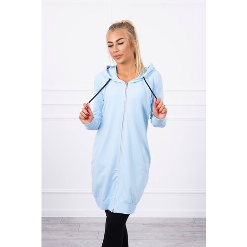 Kesi Dress with a hood and azure color Slike