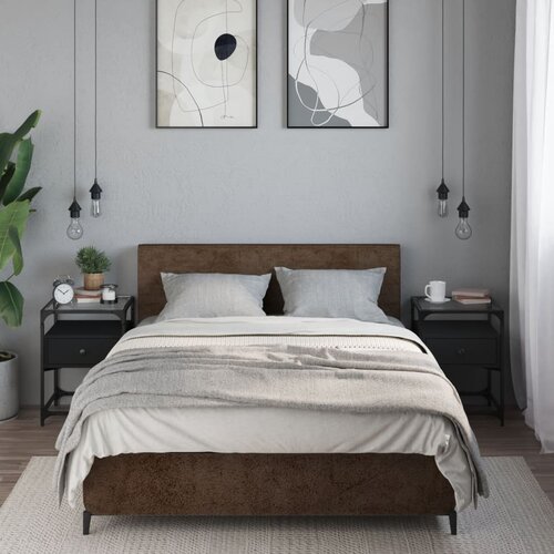 vidaXL Nočna omarica 2 kosa črna 40x40x55 cm inženirski les Cene