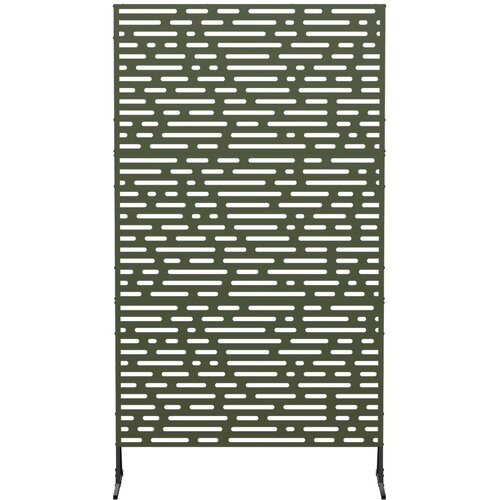  Zaslon za privatnost 100 x 50 x 180 cm Čelik Maslinastozelena Slike