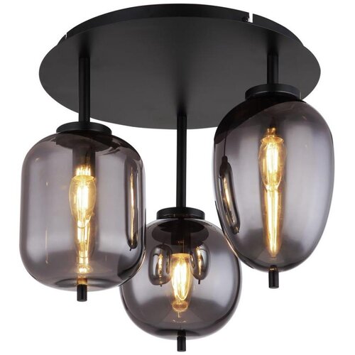 Globo 15345-3D - Plafonski luster BLACKY 3xE14/40W/230V crna Slike