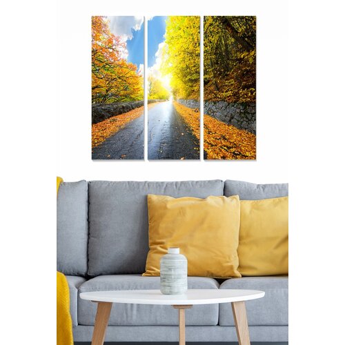Wallity MDF106653026 multicolor decorative mdf painting (3 pieces) Slike