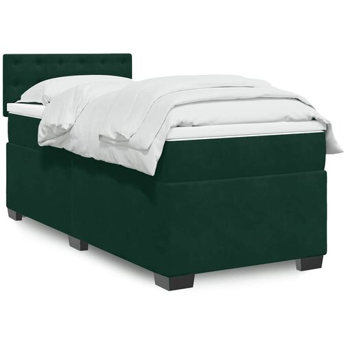 Box spring krevet s madracem tamnozeleni 90x190 cm bar&scaron;unasti Cijene