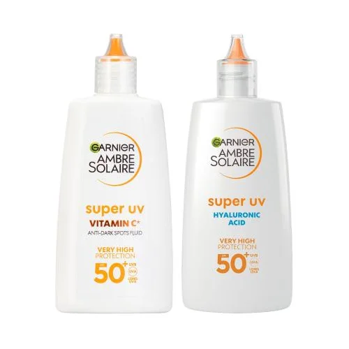 Garnier Ambre Solaire Super UV Hyaluronic Acid Set proizvod za zaštitu lica od sunca 40 ml + proizvod za zaštitu lica od sunca 40 ml unisex