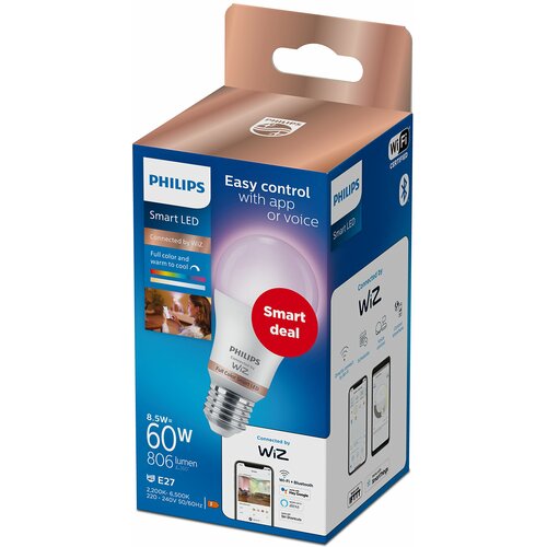 Philips led sijalica smart E27 A60 8.5W rgbwh wifi dimabilna wiz Slike