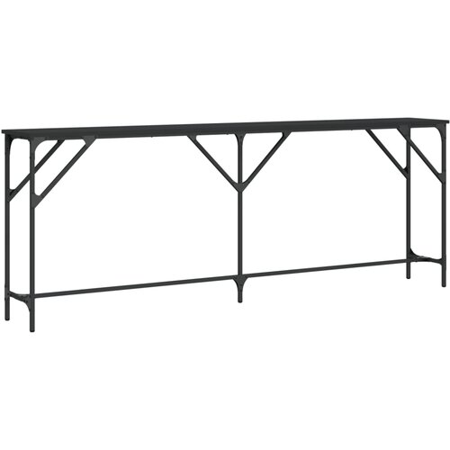 Maison Chic konzolna miza - miza ob steni črna 200x29x75 cm inženirski les, (21786459) Cene