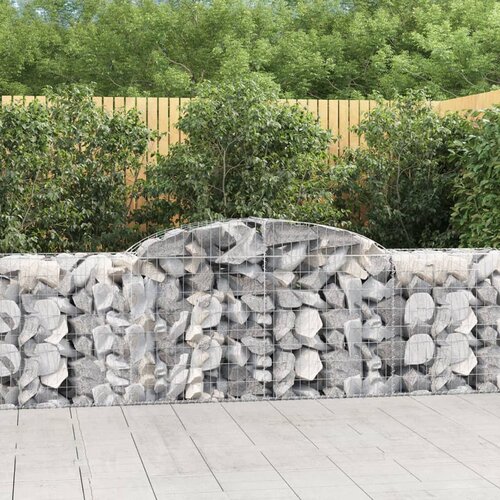 vidaXL Obokane gabion košare 9 kosa 300x50x80/100 cm pocinkano železo Cene