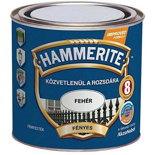 HAMMERITE Lak u boji Smooth (Bijela, 250 ml, Sjaj) Slike