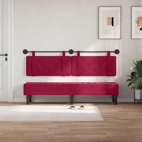  Držeće uzglavlje Zidne Vinska crvena 170 x 55 x 5 cm Bar&amp;scaron;un - boja crnog vina 160 cm bez LED Slike