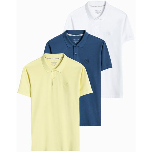 Ombre Set of men&amp;#039;s pique knit polo shirts 3-pack Slike