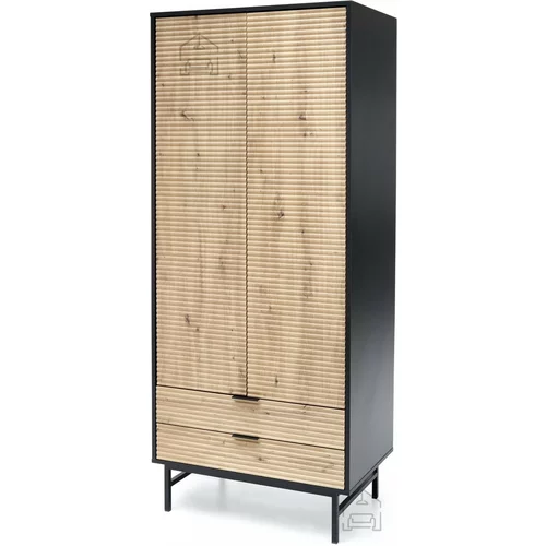 Xtra furniture Garderobna omara Murano S-1 - artisan hrast/črn, (20538429)