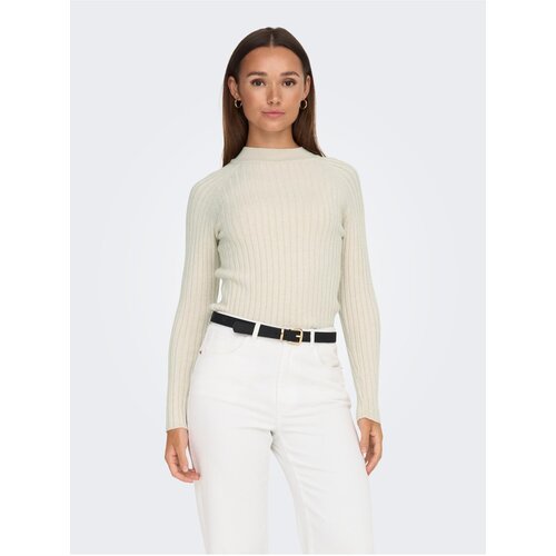 JDY Cream women's ribbed sweater Magda - Ladies Slike