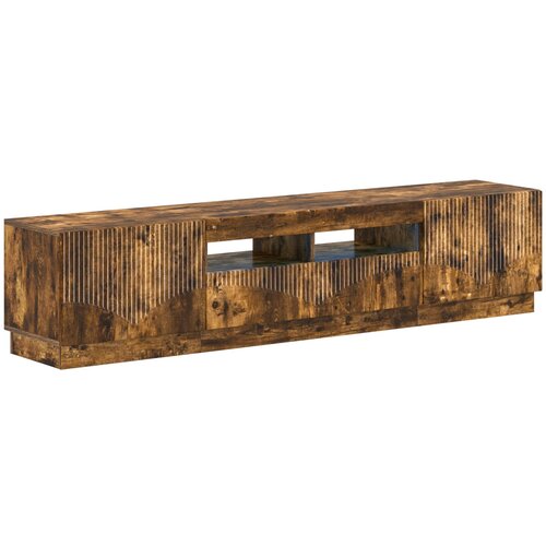  LED TV kabinet HOORN 3 kom. Dimljeni hrast Konstruirano drvo Smeđa 81 x 35 x 40 cm Slike