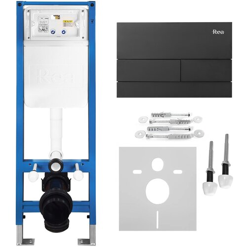 Rea Podometni Set za WC Slim 024N z Gumbom T Black Matt Cene