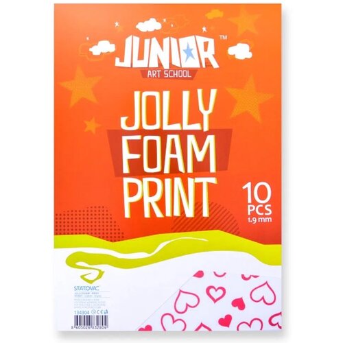 Jolly printed foam, eva pena štampana, srca, A4, 10K ( 134304 ) Slike