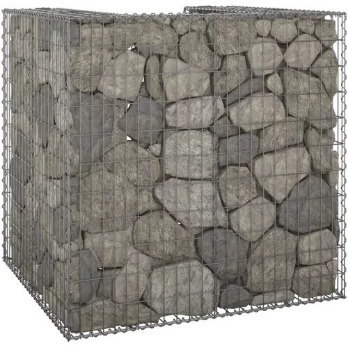  Gabionska stena za koš za smeti pocinkano jeklo 110x100x110 cm