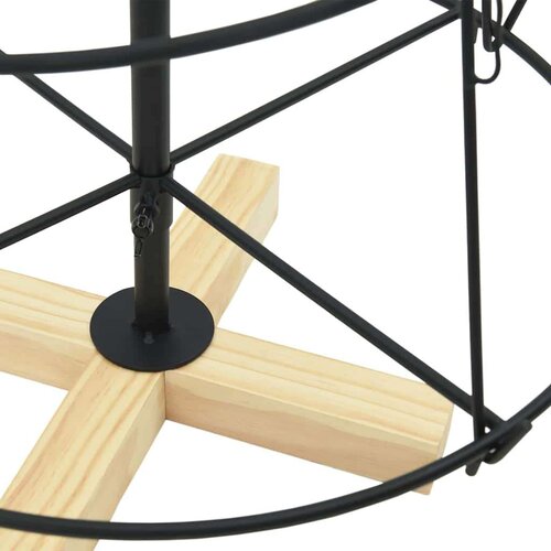 VidaXL Božićno drvo u obliku čunja s stalakom Crna 90 cm Čelik Slike