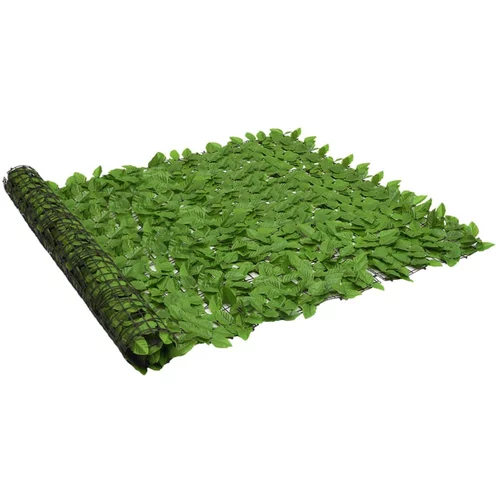 vidaXL Balkonsko platno z zelenim listjem 200x150 cm