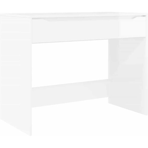  Stol Visoki Sjaj Bijeli 100 x 50 x 78 cm Konstrukcijsko drvo Slike