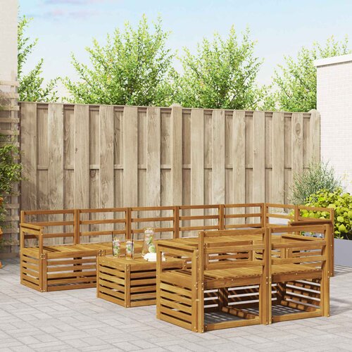  Set vanjskih sofa 9 kom. Prirodna Poliester Cene