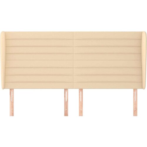  Uzglavlje s u&amp;scaron;ima krem 163x23x118/128 cm od tkanine Slike