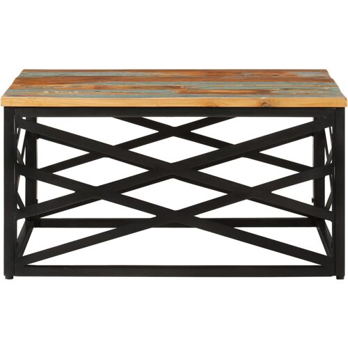 Maison Chic Klubska mizica - kavna mizica - Nizka mizica 68x68x35 cm trden predelan les, (21755407) Slike