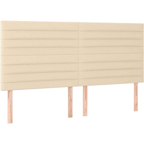 vidaXL Krevet box spring s madracem LED krem 160x200 cm od tkanine Cijene